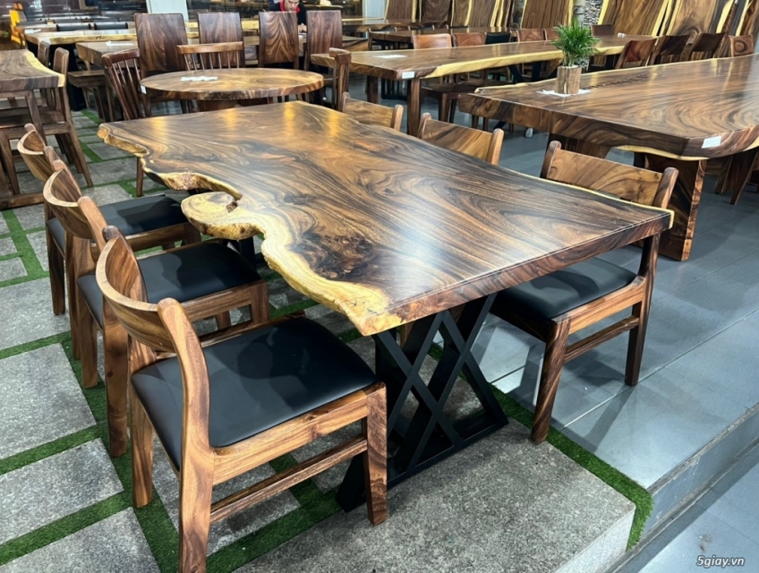 Bàn nguyên tấm gỗ me tây