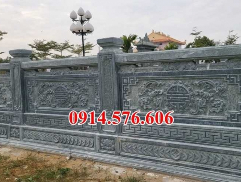 18 Lan can nhà mồ lăng mộ đá xanh tự nhiên giá rẻ