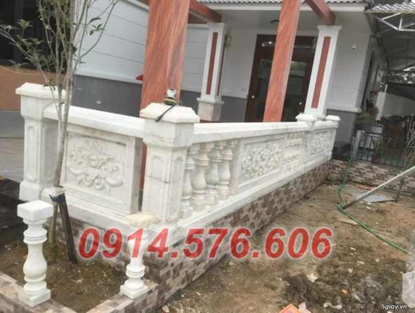 54 Lan can nghĩa trang bằng đá nguyên khối Hải Dương