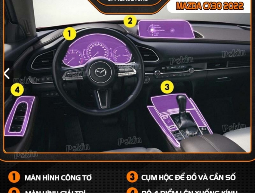 Dán PPF nội thất Mazda Cx30 bảo vệ tốt, tự phục hồi