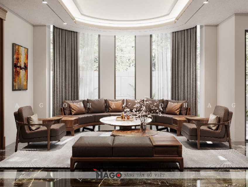 Sofa Gỗ Óc Chó Selena