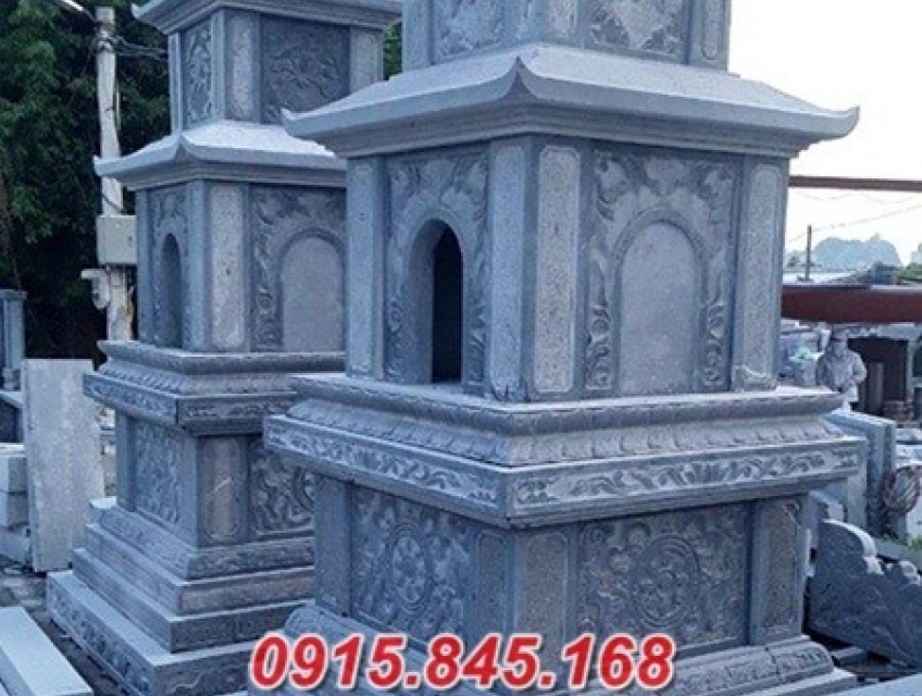 07+ Bảo tháp bằng đá xanh tự nhiên nguyên khối đẹp