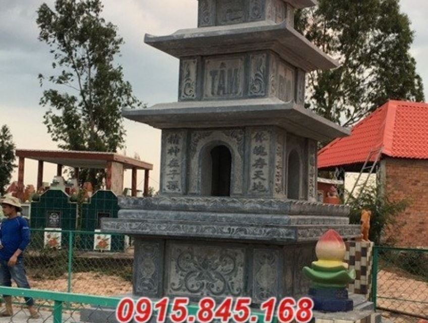 11+ Bảo tháp đá xanh tự nhiên nguyên khối đẹp