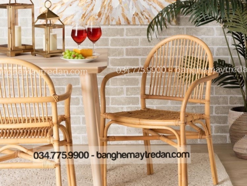 Ghế ăn song mây tự nhiên - Tạo không gian ấm cúng và nhẹ nhàng