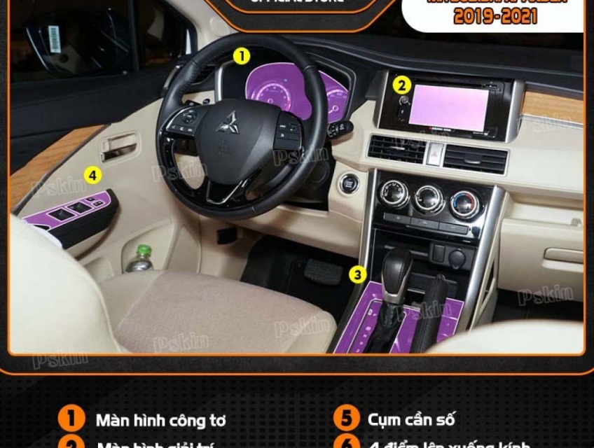 Bộ dán PPF nôi thất Mitsubishi Xpander 2019-2023