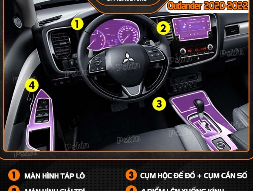 Dán PPF nội thất Mitsubishi Outlander 2020- 2022