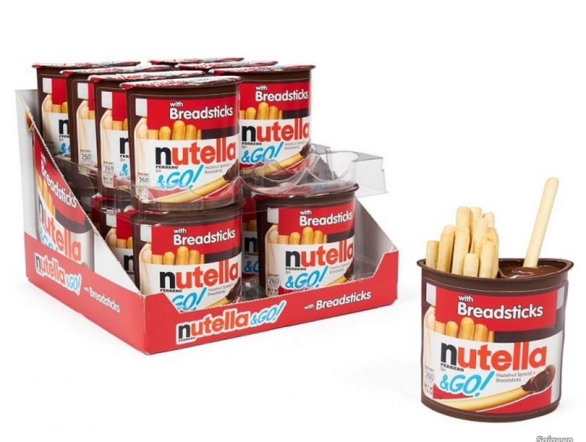 Bánh que chấm socola Nutella & Go Hazelnut Spread and Breadsticks