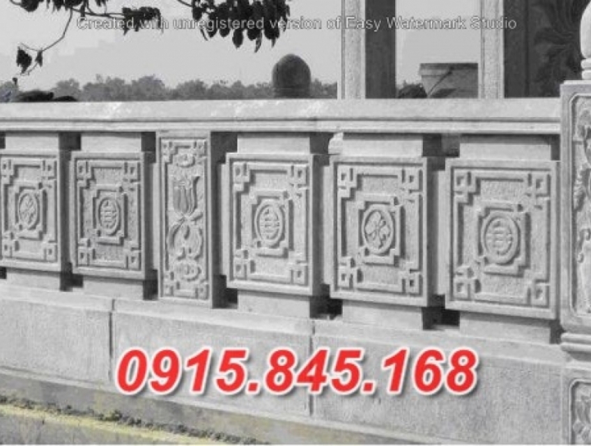 56 Lan can lăng mộ đá xanh đen đẹp hà nam