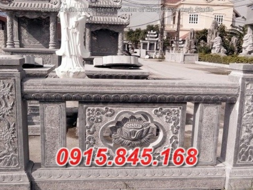 58 Lan can nghĩa trang đá khối đẹp vĩnh phúc