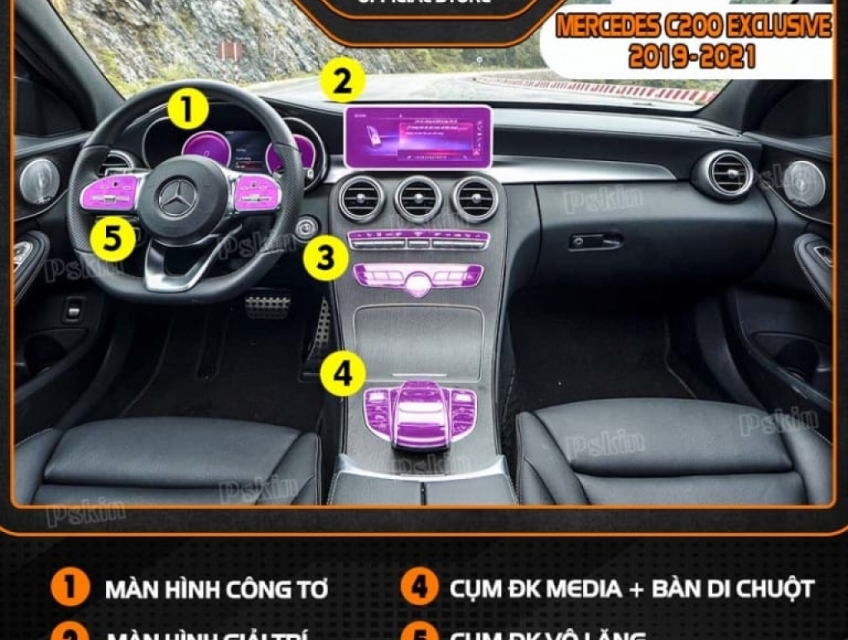 Dán PPF nội thất Mercedes C200 2019 – 2023