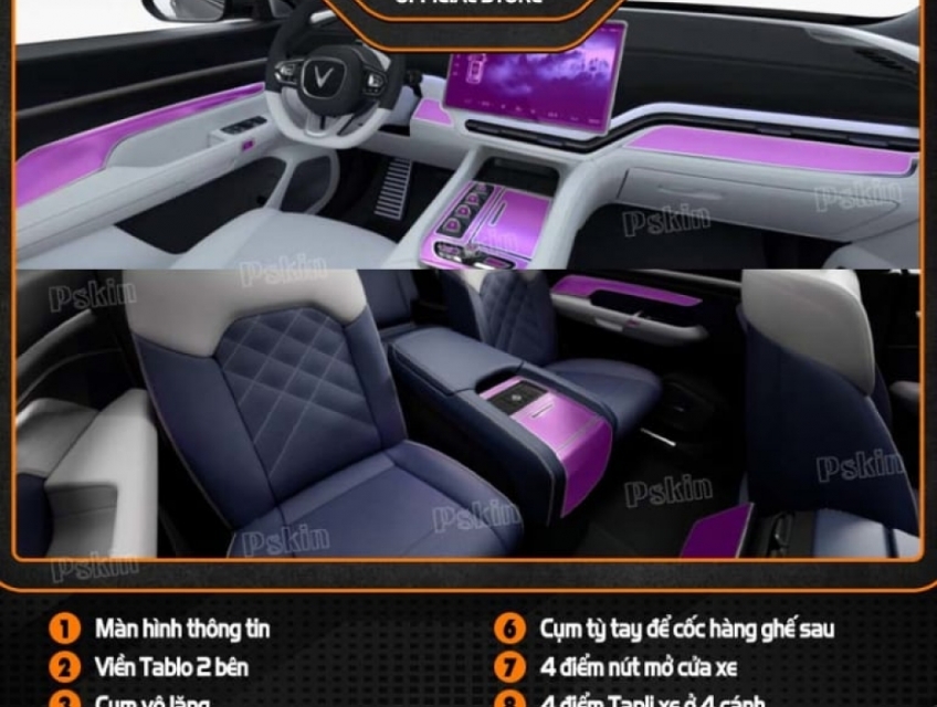 Dán nội thất Mercedes GLB35 PPF tự phục hồi vết xước