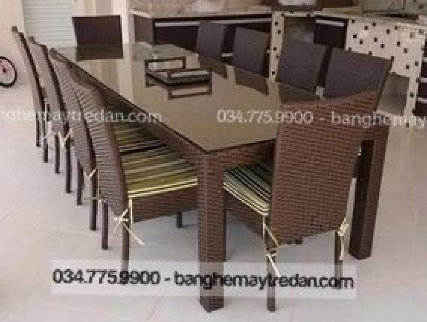 Ghế ăn nhựa giả mây chất lượng cao, giá tốt