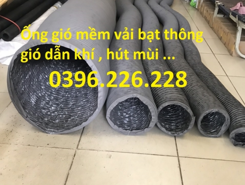 Địa chỉ kho bán ống gió mềm vải -phi 40 - hút mùi bếp, cấp gió tươi .