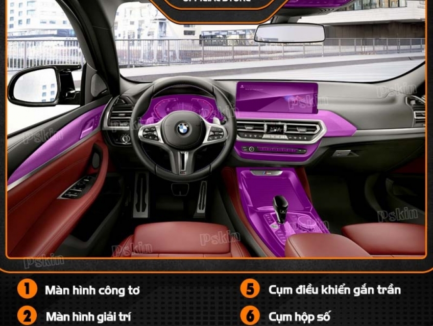 Dán PPF nội thất ô tô BMW X3 2022-2023