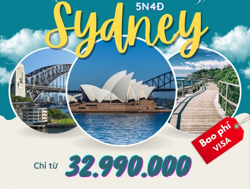 Chương trình Ghép đoàn : HCM - SYDNEY - FREE DAY - HCM - 5 NGÀY 4 ĐÊM