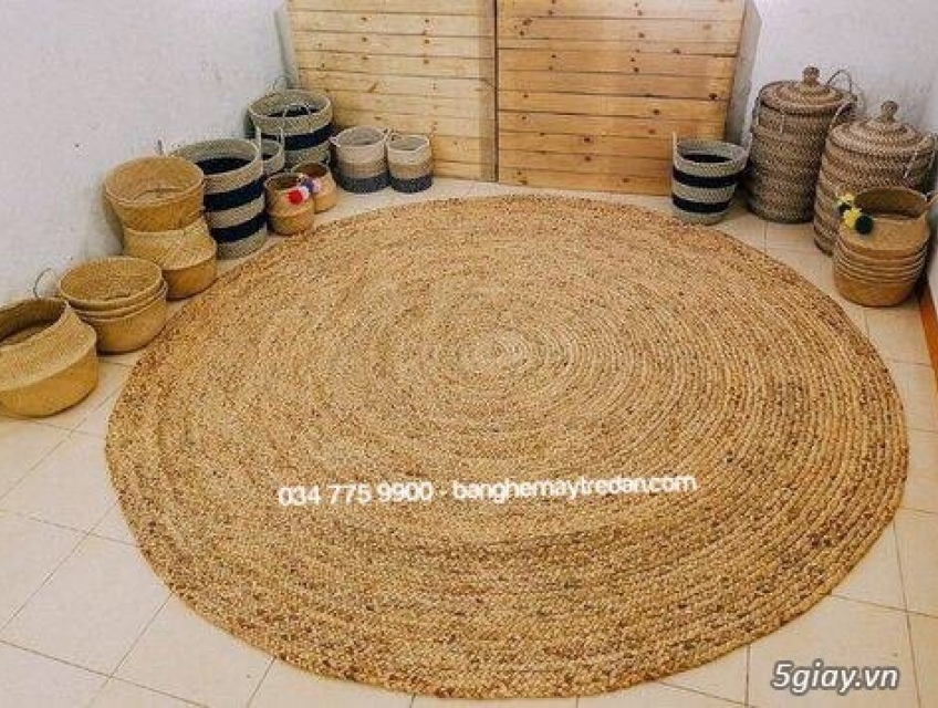 Thảm lục bình tròn giá rẻ