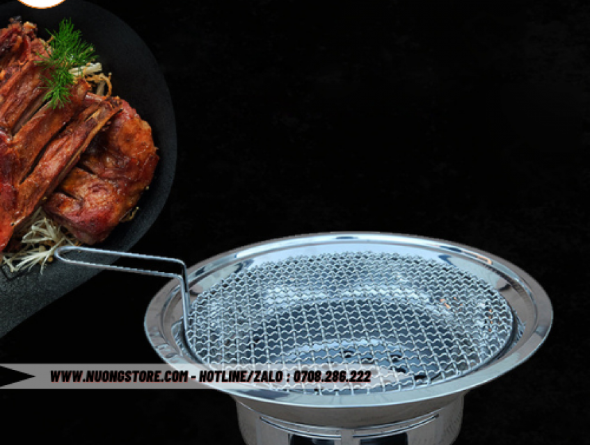 Bếp nướng than hoa lắp âm bàn cho nhà hàng quán nướng BBQ