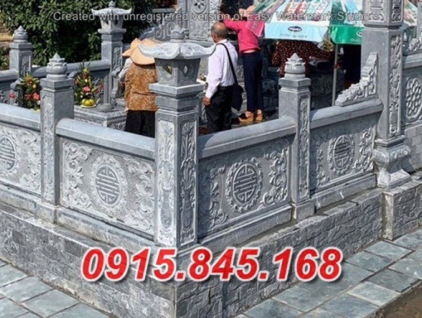 64 tường rào nghĩa trang đá khối đẹp Thanh hoá