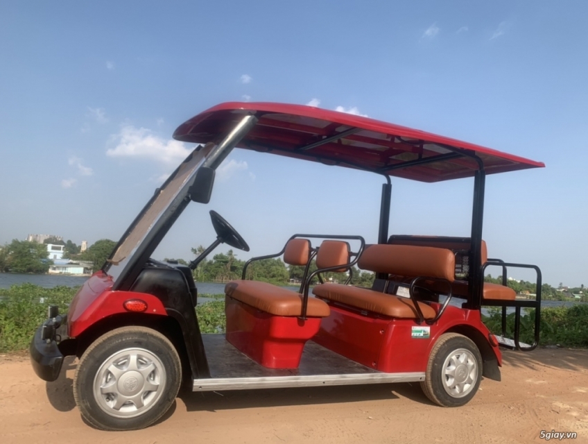 Xe điện du lịch, xe điện sân golf 6 chỗ màu đỏ