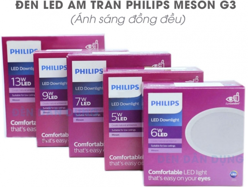 Đèn âm trần Philips Meson 6W dùng cho phòng khách căn hộ | HV Lighting