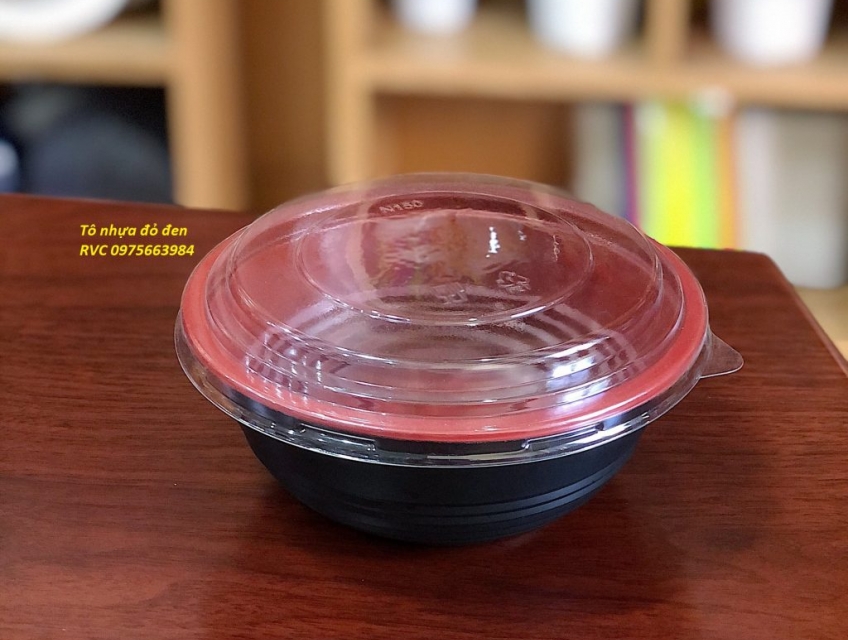 Tô nhựa đựng bún phở có nắp