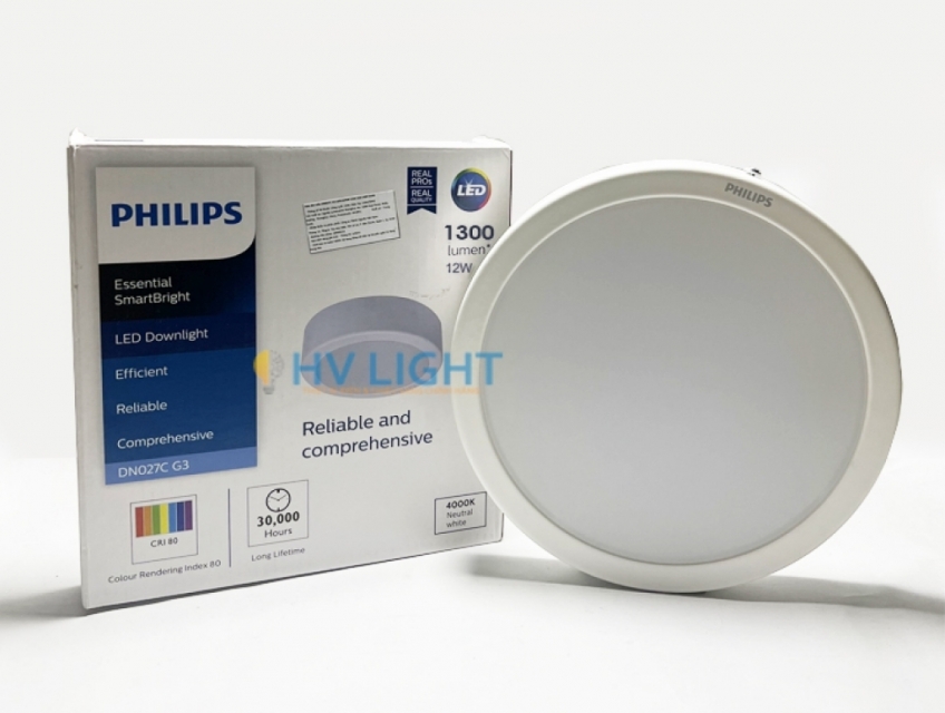 Đèn ốp trần phòng khách Philips DN027C G3 12W chính hãng tại HCM