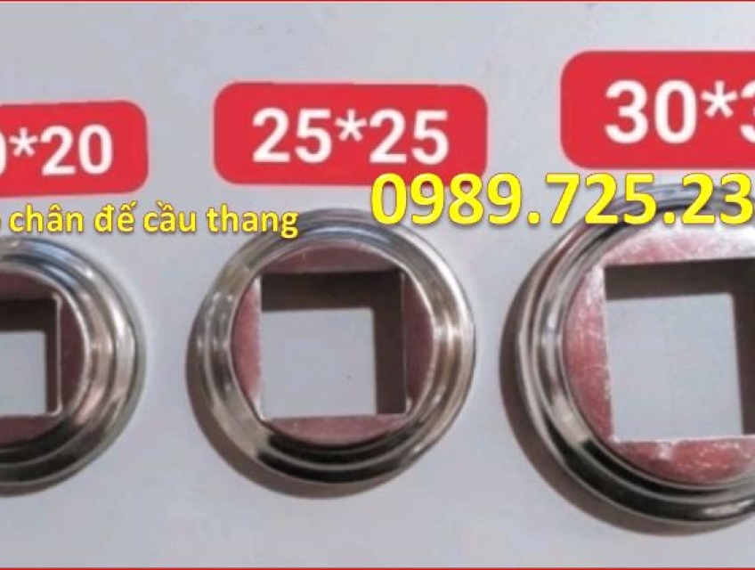 Nắp chụp chân inox, chụp chân cầu thang, chông hàng rào sắt hộp