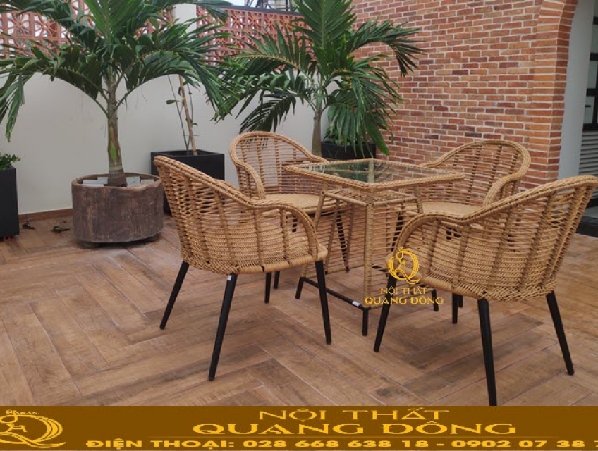 Top những mẫu bàn ghế nhựa giả mây đẹp và sang trọng tại Tp. HCM