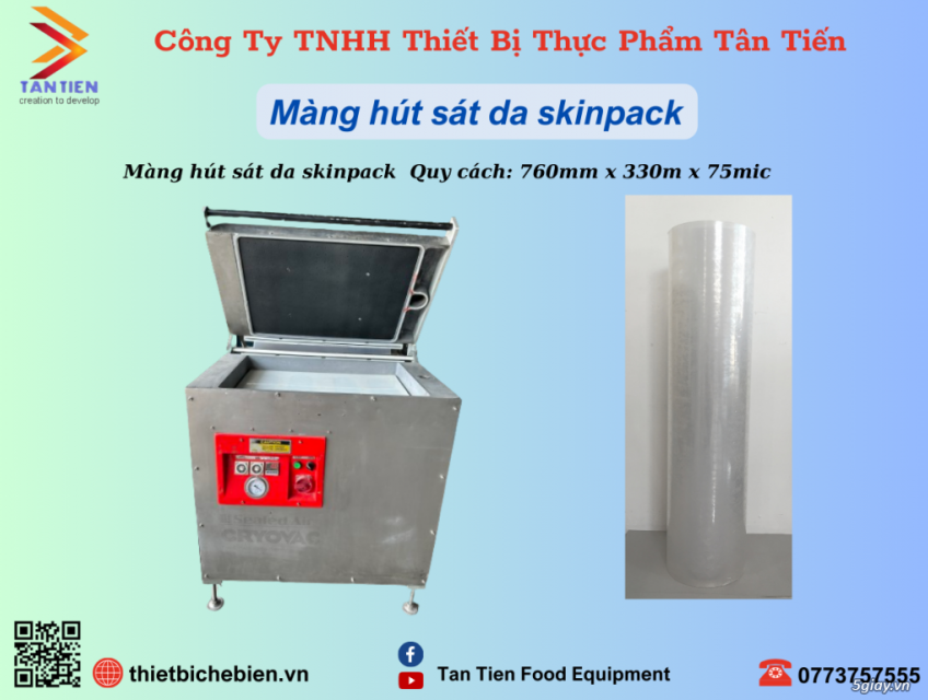 Thanh lý máy đóng gói chân không sát da skinpack