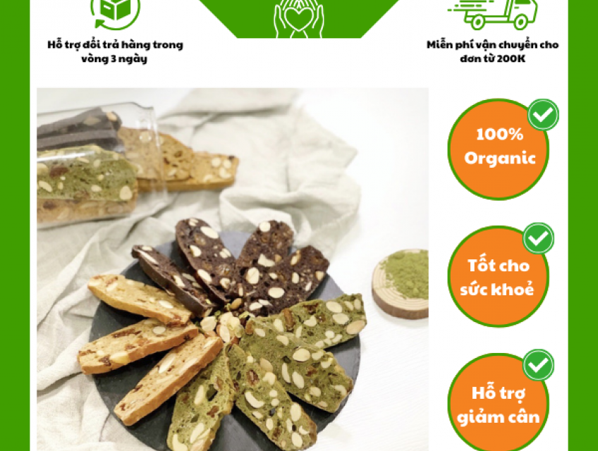 Bánh BISCOTTI Dành Cho Người Ăn Kiêng