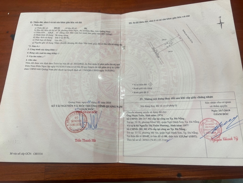 BÁN ĐẤT CHÍNH CHỦ MẶT TIỀN PHƯỜNG ĐIỆN NGỌC- THỊ XÃ ĐIỆN BÀN - QUẢNG