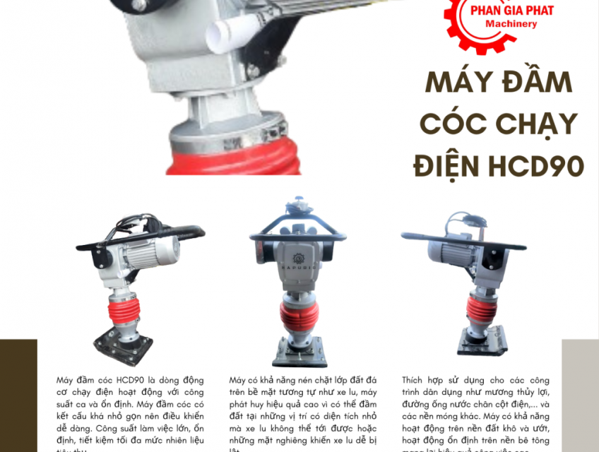 Máy đầm cóc chạy điện HCD90