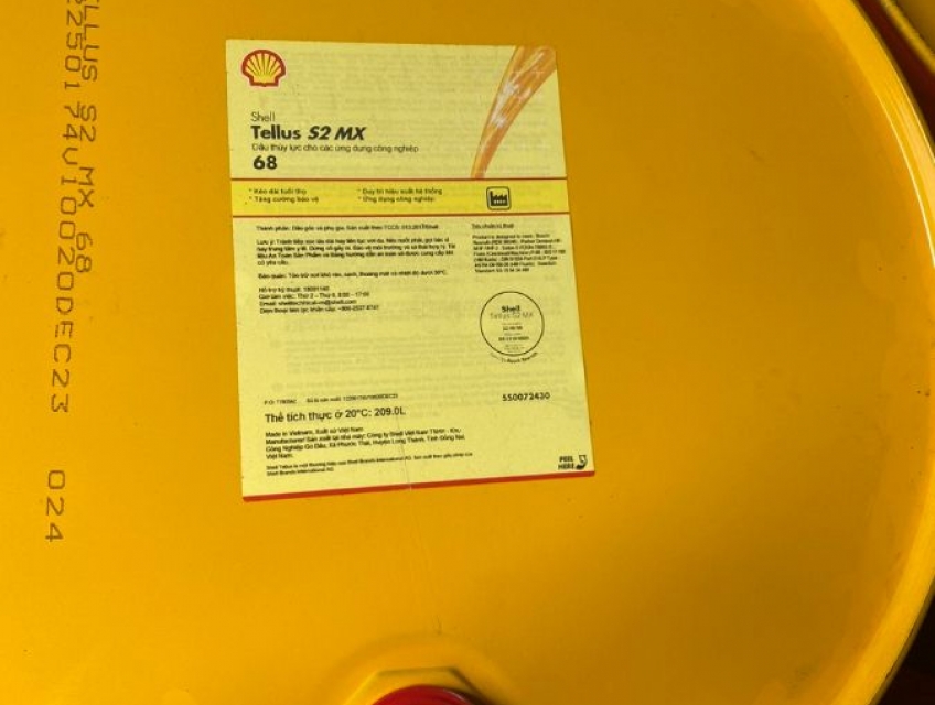 Dầu nhớt thủy lực Shell Tellus S2 MX 68 chính hãng, Giá tốt tại TPHCM.