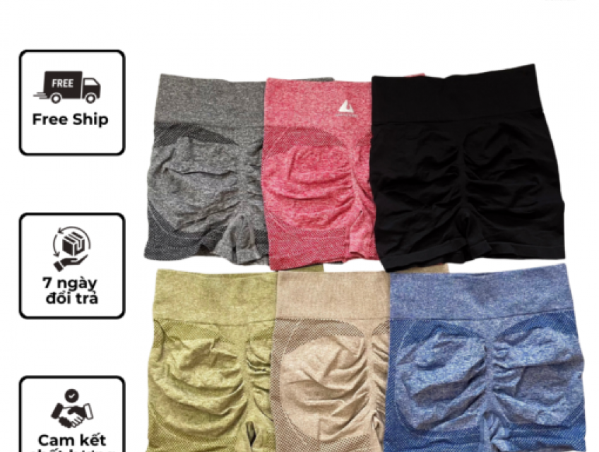QUẦN SHORT TẬP GYM YOGA LEGGING ĐÙI CHUN MÔNG