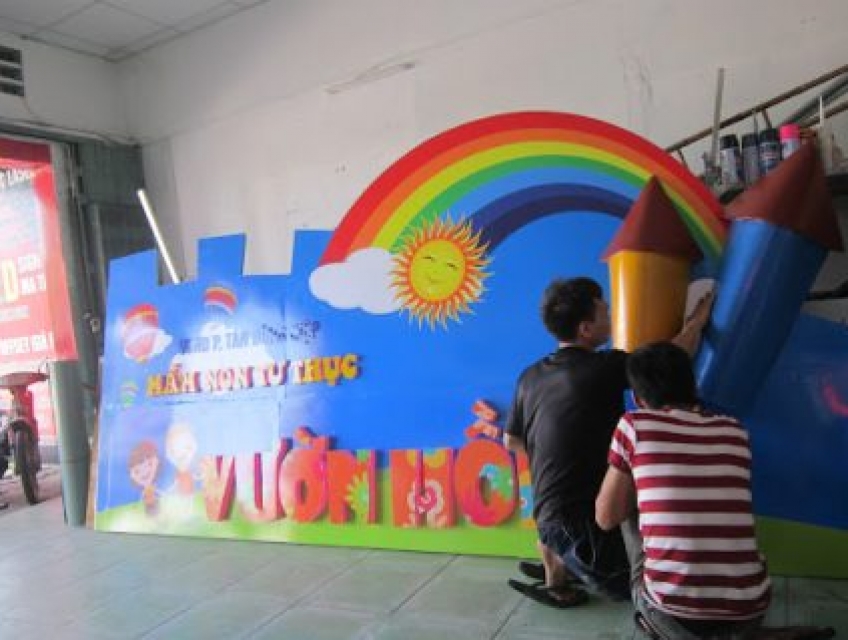 chuyên làm bảng hiệu trường học trọn gói, thi công nhanh