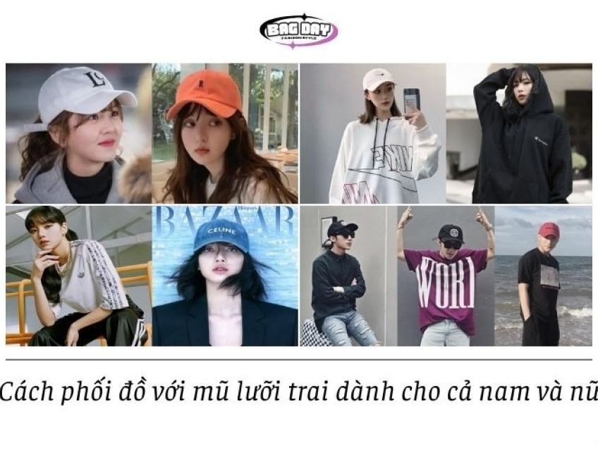 Cách phối đồ với mũ lưỡi trai dành cho cả nam và nữ