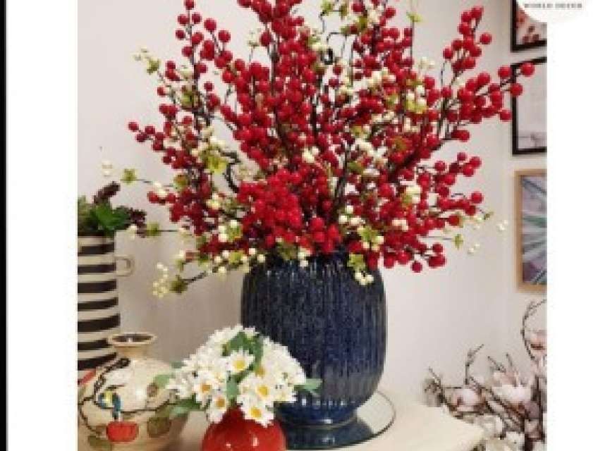 Cành đào đông tảo giúp căn phòng bạn đẹp hơn