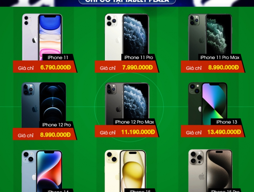 DĨ AN TABLET PLAZA DEAL HOT CÙNG EURO 2024- IPH0NE SERIES GIÁ HỜI