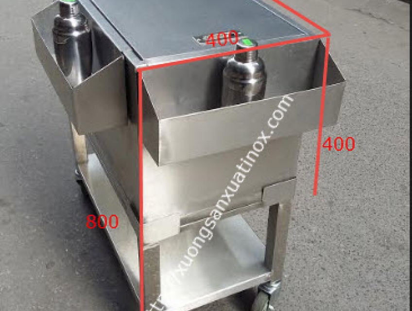 Thùng đá inox có bánh xe loại to