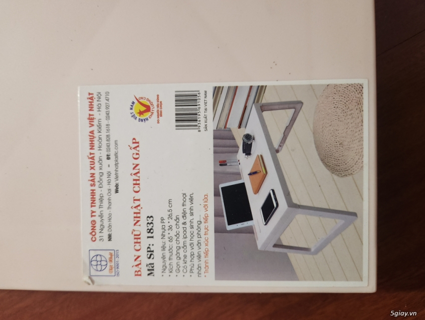 Bán bàn chữ nhật chân gấp của cty nhựa việt nhật