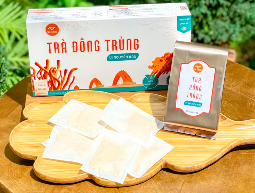 Trà túi lọc đông trùng hạ thảo nguyên chất và tiết kiệm