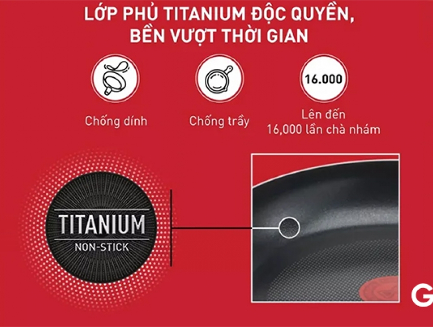 Tefal Day By Day 28cm G1431905 sử dụng tiện nghi trên mọi loại bếp