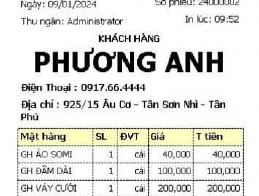PHẦN MỀM QUẢN LÝ - BÁN HÀNG GIẶT SẤY