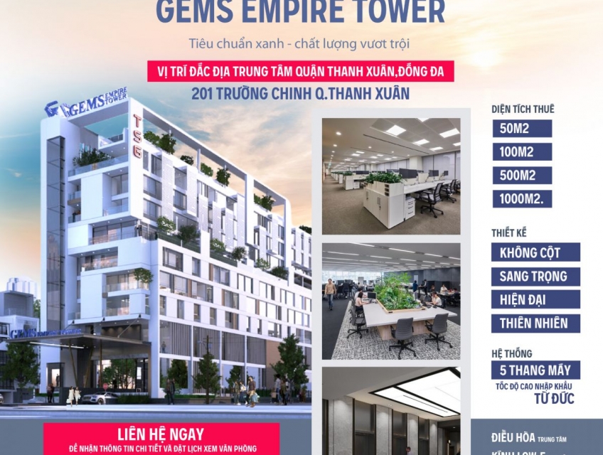 Cho thuê văn phòng Gems Empire Tower - Vị trí vàng Quận Thanh Xuân