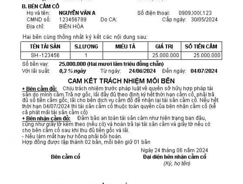 Phần mềm quản lý cầm đồ: 0917.66.4444