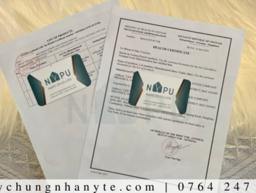 Thực phẩm đóng gói cần đăng ký Health Certificate