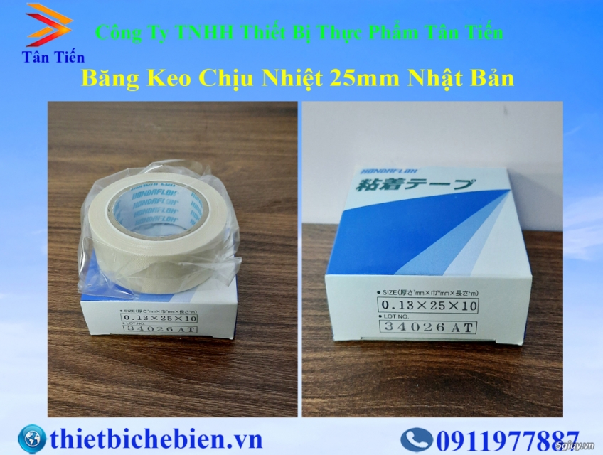 Băng dính chịu nhiệt 25mm Nhật Bản