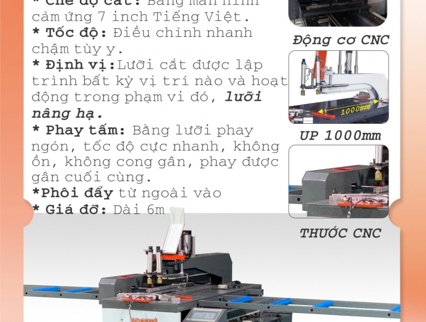 MÁY CẮT PHAY NHÔM TẤM 4 TRONG 1