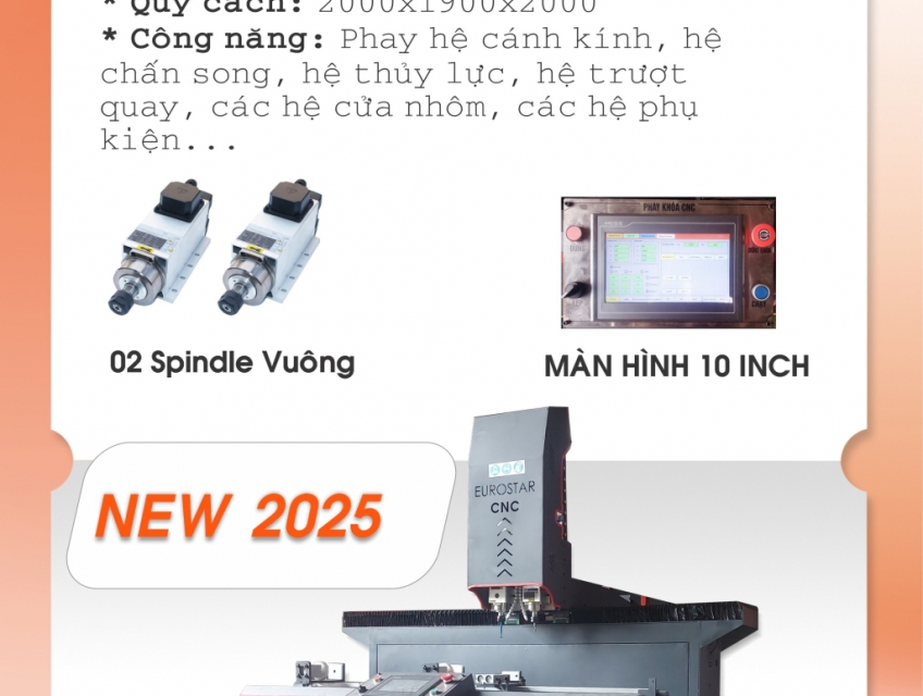 MÁY KHOAN KHÓA CNC 2 ĐẦU K2000