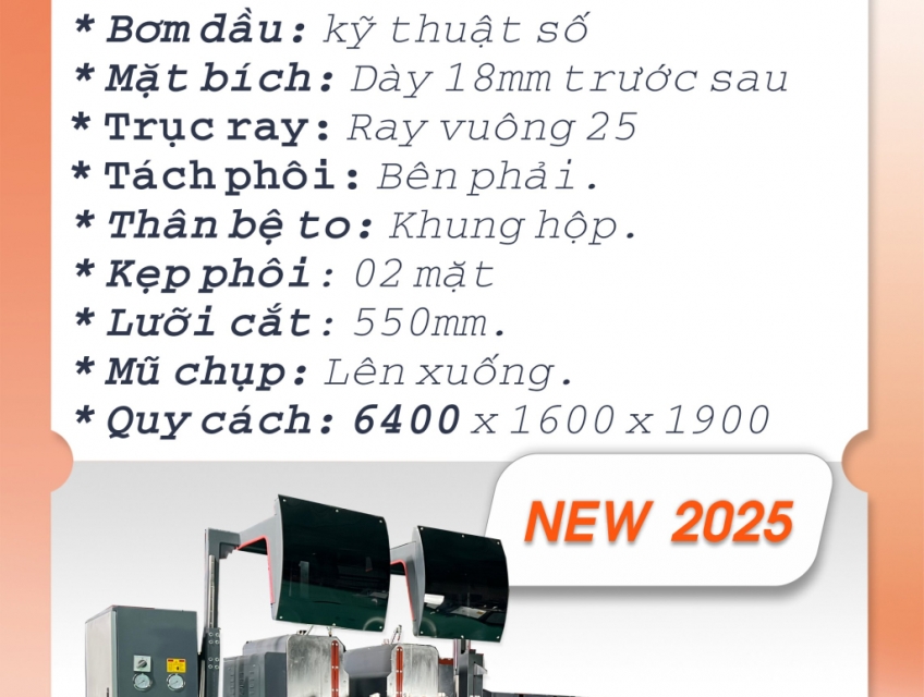 MÁY CẮT NHÔM CNC LƯỠI 550 MÁY DÀI 6400mm